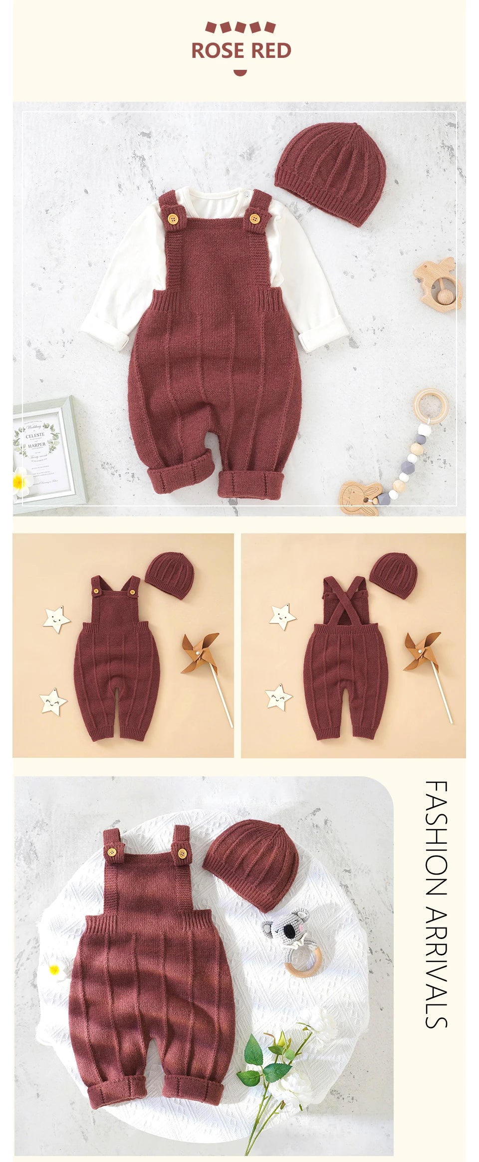 Knitted Baby Romper Set