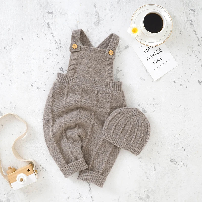 Knitted Baby Romper Set