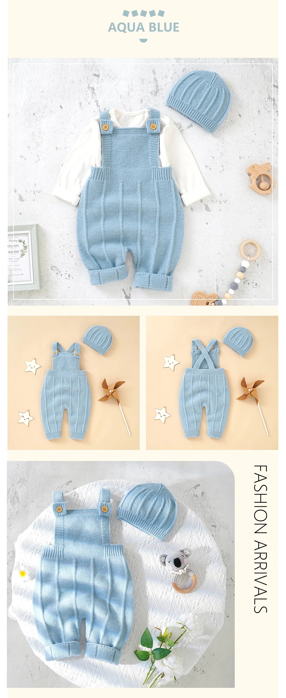 Knitted Baby Romper Set