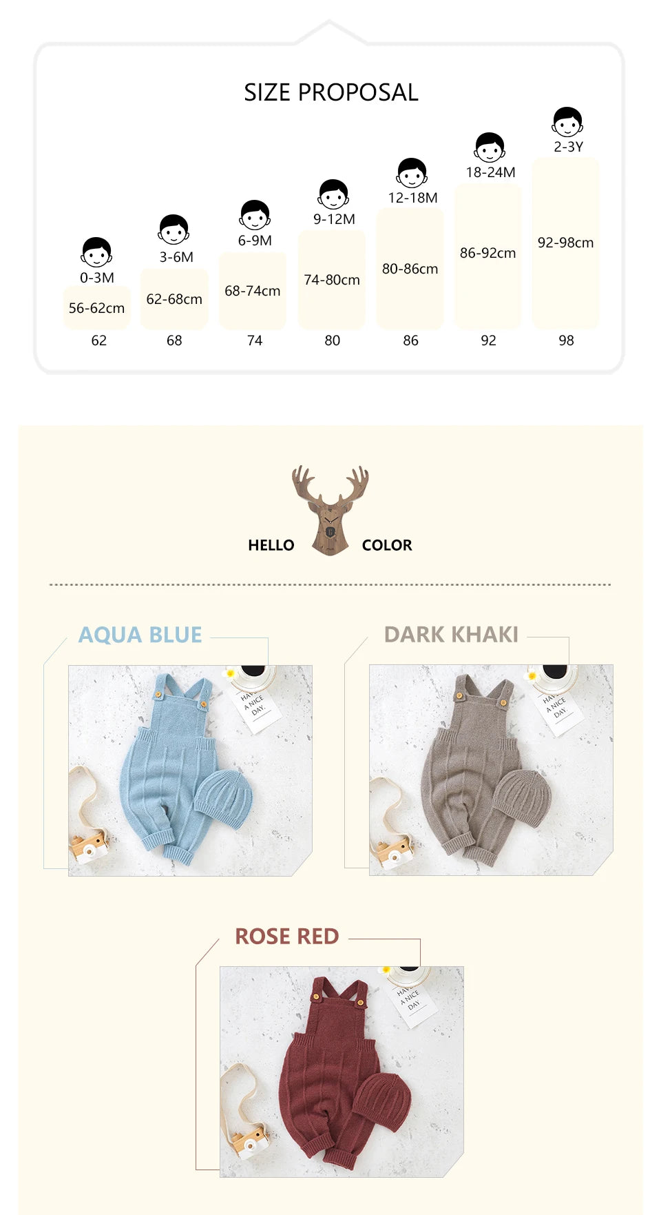 Knitted Baby Romper Set