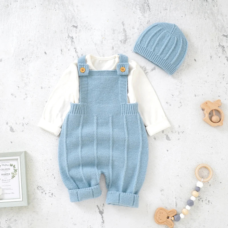 Knitted Baby Romper Set